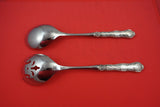 Strasbourg by Gorham Sterling Silver Salad Serving Set Pierced Original 11 3/8"