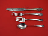 Queen's Lace By International Sterling Silver Dinner Size Place Setting(s) 4pc