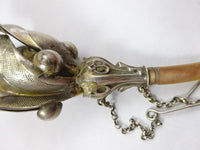 Sterling Art Nouveau Tussie Mussie Posey Posy Holder with Leaf Cup (#J1292)
