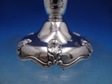 Japanese .950 Sterling Silver Candlestick Leaf Designed Hammered Dented (#6733)