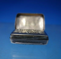 John Shaw English Georgian Sterling Silver Vinaigrette GW Pierced Flowers #5683
