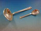 Kongo #32 by Evald Nielsen Danish 830 Silver Flatware Set Art Deco 78 Pcs Rare