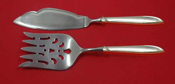 Silver Rhythm by International Sterling Silver Fish Serving Set 2 Piece Custom