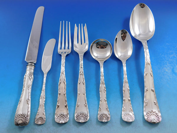 Wave Edge by Tiffany and Co. Sterling Silver Flatware Set 12 Service 85 pieces