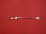 Indigenous Sterling Silver Pickle Fork Hand-wrought Twisted Handle Symbols 7 1/4