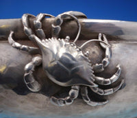 Mixed Metals by Whiting Sterling Silver Centerpiece Bowl Oval Sea Motif (#4702)