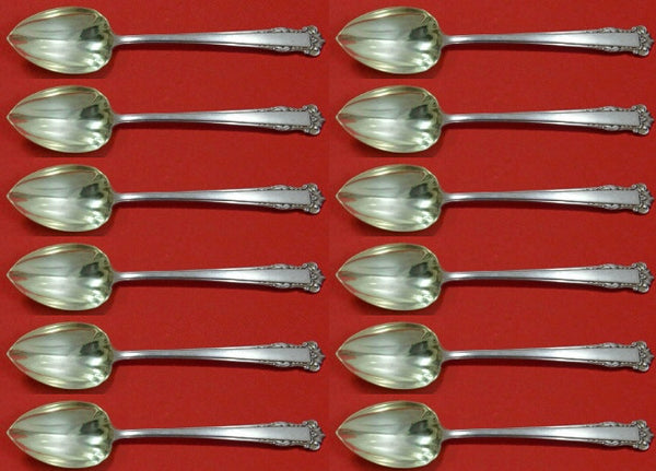 English Shell by Lunt Sterling Silver Grapefruit Sp Custom Set 12 pcs 6" Fluted