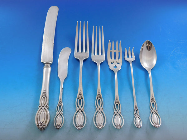 Chippendale Old by Alvin Sterling Silver Flatware Set for 6 Service 46 pc Dinner