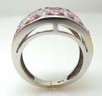 14k 3ct Pink Genuine Natural Tourmaline Ring with .12ct Diamonds (#J3515)