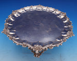 A. Benson & A. Henry Benson English Victorian Sterling Silver Salver Tray #8426