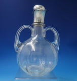 English Sterling Silver and Crystal Vinaigrette Bottle 8 1/4" x 5 1/2" (#5954)
