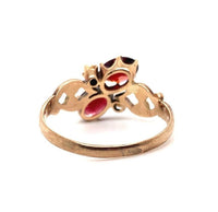10k Yellow Gold Victorian Garnet and Seed Pearl Ring Jewelry (#J5695)