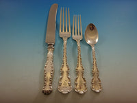 Louis XV by Whiting Sterling Silver Flatware Set Service 49 pieces Dinner F Mono