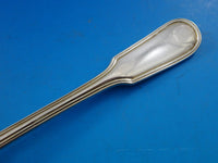 Fiddle Thread by James Robinson Sterling Silver Place Soup Spoon handle up 7 1/8