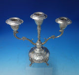 Louis XIV by Unknown German .800 Silver Candelabra Pair 3-Light c.1920 (#5483)