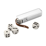 Sky by Georg Jensen Stainless Steel Set of Dice with Case - Bar Games Travel NOS