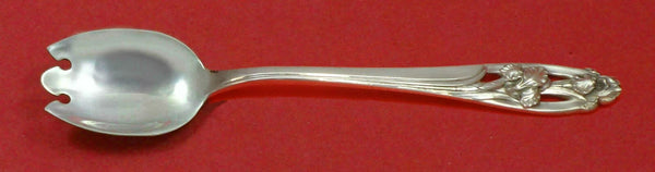 Silver Iris by International Sterling Silver Ice Cream Dessert Fork Custom 6"