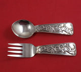 Tiffany and Co Sterling Silver Baby Set ABC with Teddy Bear 2-piece 4 1/4"