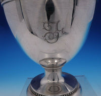 Bailey and Co Coin Silver Pedestal Waste Bowl Greek Key Border 6" Tall (#3812)