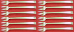 Continental by International Sterling Silver Cocktail Fork Set 12 pieces 5 3/4"