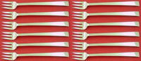 Continental by International Sterling Silver Cocktail Fork Set 12 pieces 5 3/4"