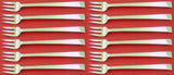 Continental by International Sterling Silver Cocktail Fork Set 12 pieces 5 3/4"