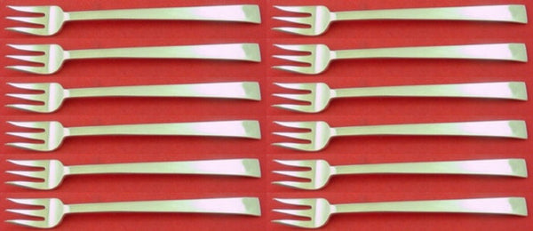 Continental by International Sterling Silver Cocktail Fork Set 12 pieces 5 3/4"