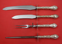 Louvre by Wallace Sterling Silver Roast Carving Set 4pc HH WS Serving Heirloom