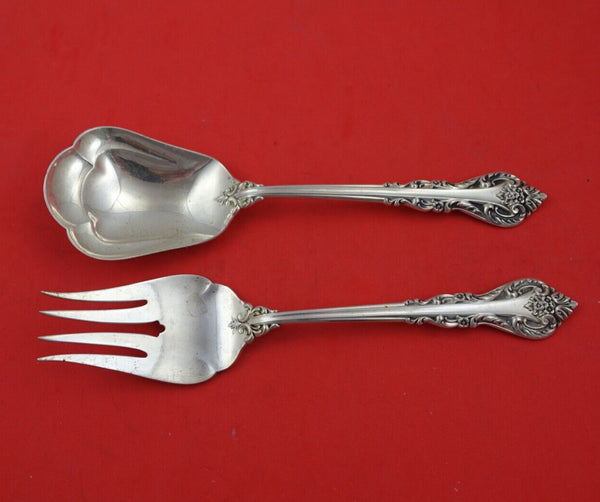 Masterpiece by International Sterling Silver Salad Serving Set 2pc Orig 8 3/4"