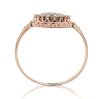 10k Rose Gold 5.10 Carat Genuine Natural Gold Vein Quartz Ring Size 9.25 #J6936