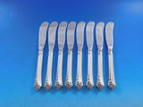 Damask Rose by Oneida Sterling Silver Butter Spreader HH paddle Set 12pcs 6 1/4"