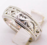 14k White Gold 6.8mm Pierced Eternity Band (#J3940)