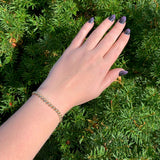 VIntage 14k Yellow Gold Solid Link San Marco Shrimp Bracelet 7" (#J7035)