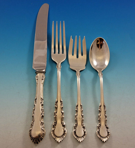 Georgian Rose by Reed & Barton Sterling Silver Flatware Set 8 Service 32 Pieces