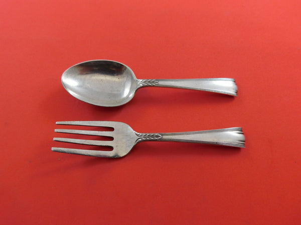 American Directoire by Lunt Sterling Silver Baby Set 2pc 4 1/4"