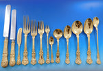 English King Gold by Tiffany & Co Sterling Silver Flatware Set 12 Service 256 pc
