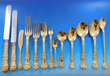 English King Gold by Tiffany & Co Sterling Silver Flatware Set 12 Service 256 pc