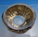 Gorham Sterling Silver Salt Dip Master Pair GW with Glass Liners #A1016 (#8635)