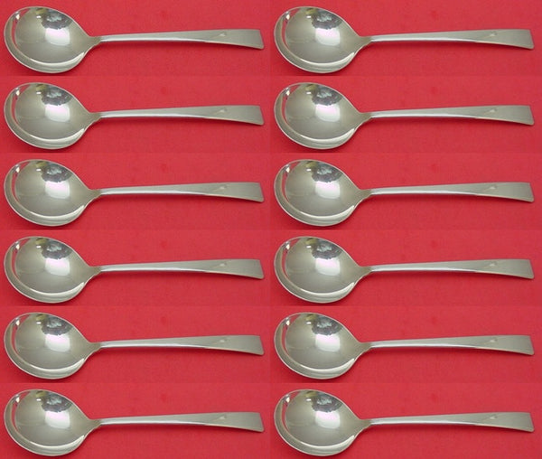 Craftsman by Towle Sterling Silver Cream Soup Spoon Set 12 pieces 6 1/2"