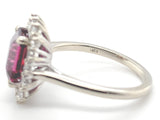 14k White Gold 2.37 Carat Genuine Natural Umbalite Garnet Diamond Ring (#J7565)