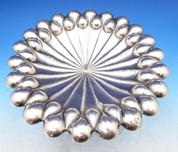 Torv Vedve Hungarian .800 Silver Bowl Hammered Teardrop Design w/Sunburst #8576