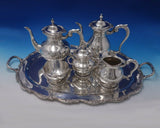 Strasbourg by Unknown Peruvian Sterling Silver Tea Set 5pc with Tray (#5201)