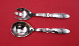 Cactus by Georg Jensen Sterling Silver Salad Serving Set 2pc HH WS Orig 7 3/4"