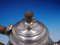 Estate English Silver Three Piece Tea Set with Wood Handle and Finial (#4235)