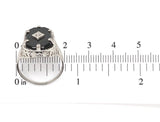14k White Gold Floral Filigree Genuine Natural Black Onyx Diamond Ring (#J6599)