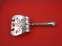 Poppy by Gorham Sterling Asparagus Server w/ poppies hooded AS pierced 9 1/8"