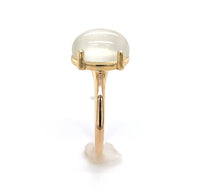 14k Yellow Gold 3.62 Carat Oval Cat's Eye Genuine Natural Moonstone Ring #J6463