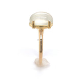 14k Yellow Gold 3.62 Carat Oval Cat's Eye Genuine Natural Moonstone Ring #J6463