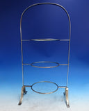 English Sterling Silver Plate Stand 3-Tier 18" x 9 1/4" 24 ozt. (#8615)
