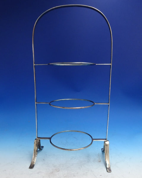 English Sterling Silver Plate Stand 3-Tier 18" x 9 1/4" 24 ozt. (#8615)